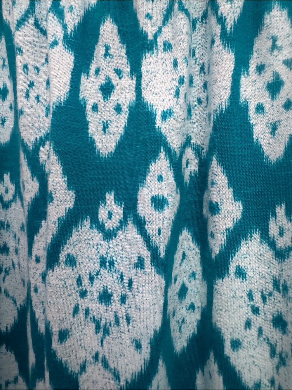 Sonoma Life Style Turquoise Ikat Geometric Tank Dress Pockets XL - Picture 7 of 7